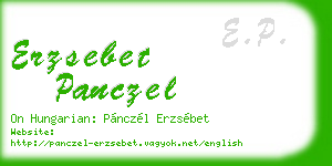 erzsebet panczel business card